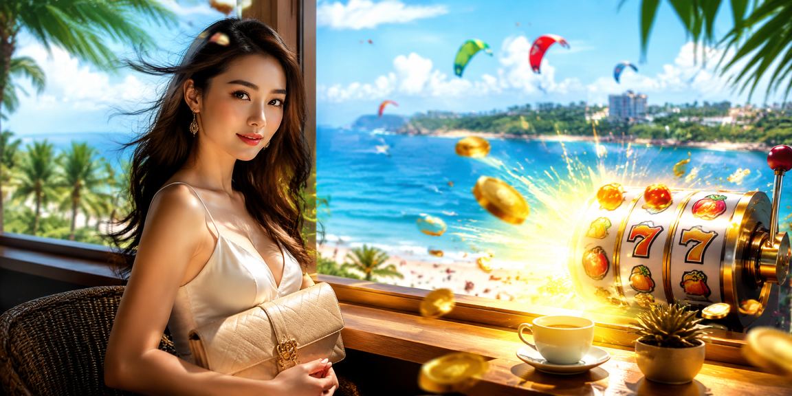 Người chơi thưởng thức slot game tại Mũi Né bên ly cà phê sáng