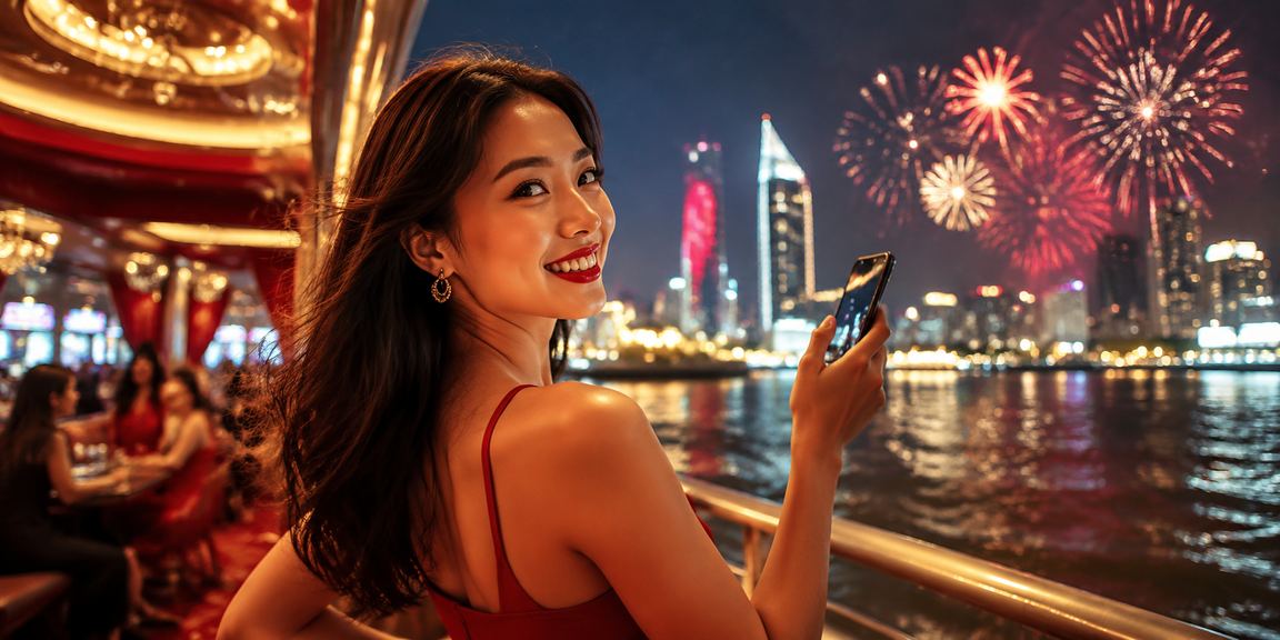 Không gian cá cược sôi động tại một casino Việt Nam với ánh đèn rực rỡ